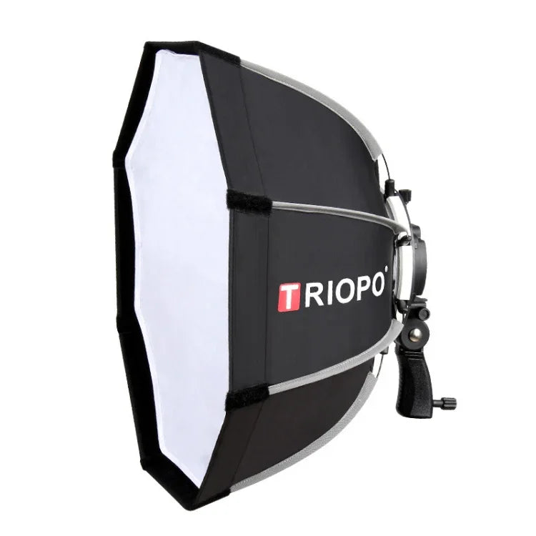 Hộp khuếch tán đèn flash TRIOPO KS90 90cm hình chóp lục giác với tay cầm gắn giá đỡ cho Speedlite, KS90