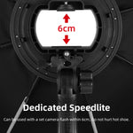 Hộp khuếch tán đèn flash TRIOPO KS90 90cm hình chóp lục giác với tay cầm gắn giá đỡ cho Speedlite, KS90