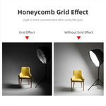 TRIOPO S90 Diameter 90cm Honeycomb Grid Octagon Softbox Reflector Diffuser for Studio Speedlite Flash Softbox, Diameter 90cm