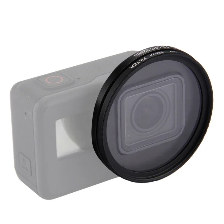 Bộ lọc ống kính UV tròn 3 trong 1 52mm kèm nắp cho GoPro HERO7 Black/6/5, Bộ lọc UV 52mm