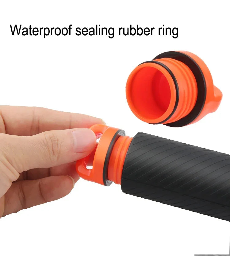 Bộ kích hoạt màn trập + nắp bảo vệ ống kính Dome Port trong suốt + tay cầm phao nổi kèm dây đeo chống mất điều chỉnh được & ốc vít & cờ lê cho GoPro HERO7 /6 /5, Nắp trong suốt + Tay cầm