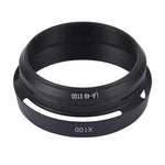49mm Metal Vented Lens Hood for Fujifilm X100, LA-49 X100 (Black), LA-49 X100 (Silver)
