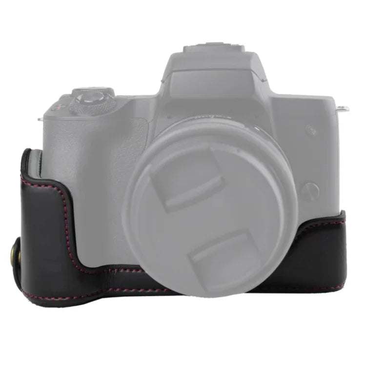 1/4 inch Thread PU Leather Camera Half Case Base for Canon EOS M50 / M50 Mark II, For Canon EOS M50