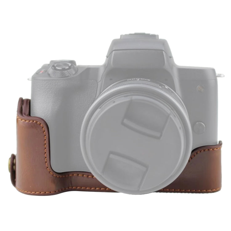 Đế Vỏ Nửa Máy Ảnh Da PU Ren 1/4 inch cho Canon EOS M50 / M50 Mark II, Cho Canon EOS M50