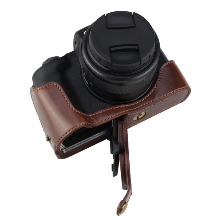 Đế Vỏ Nửa Máy Ảnh Da PU Ren 1/4 inch cho Canon EOS M50 / M50 Mark II, Cho Canon EOS M50