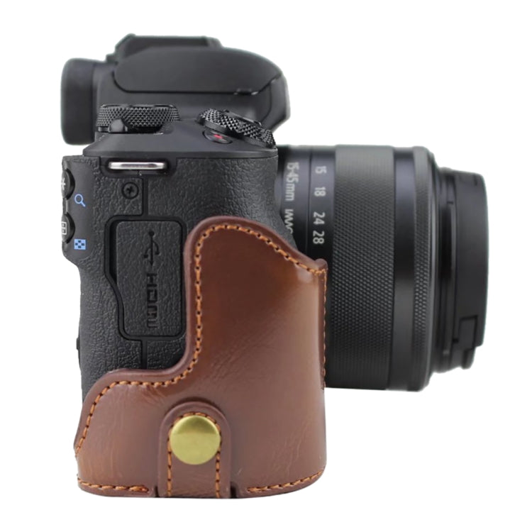 Đế Vỏ Nửa Máy Ảnh Da PU Ren 1/4 inch cho Canon EOS M50 / M50 Mark II, Cho Canon EOS M50