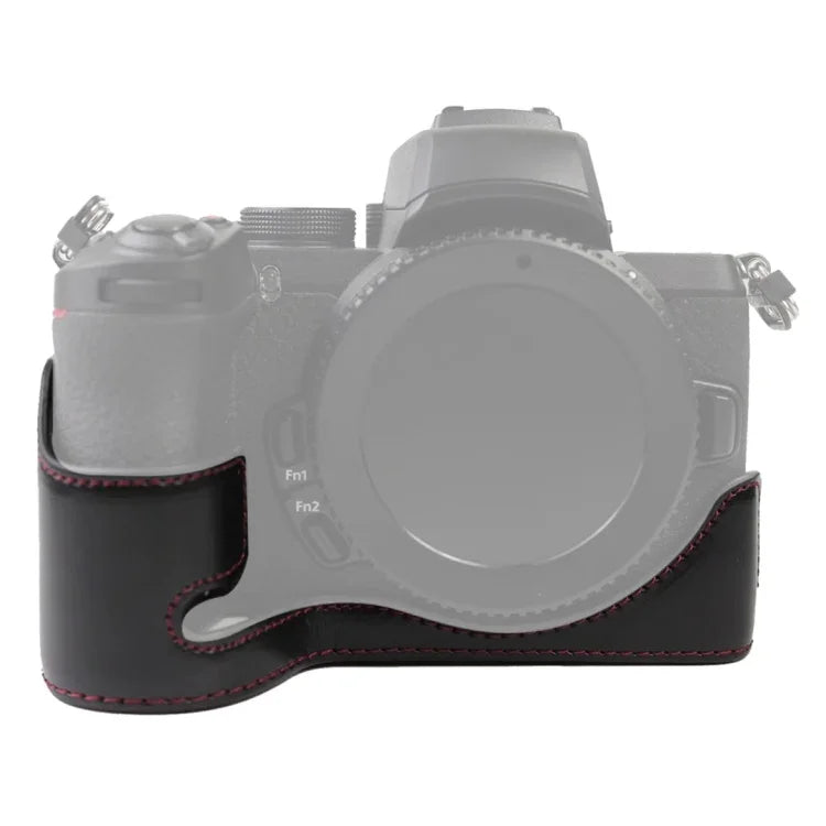 Đế Vỏ Nửa Máy Ảnh Da PU Ren 1/4 inch cho Nikon Z50, Cho Nikon Z50