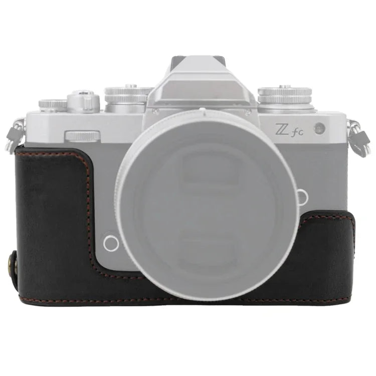 Đế Vỏ Nửa Máy Ảnh Da PU Ren 1/4 inch cho Nikon Z fc, Cho Nikon Z fc
