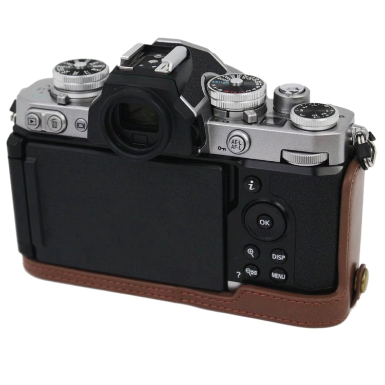 Đế Vỏ Nửa Máy Ảnh Da PU Ren 1/4 inch cho Nikon Z fc, Cho Nikon Z fc