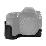 Đế Vỏ Nửa Máy Ảnh Da PU Ren 1/4 inch cho Canon EOS 80D / 70D, Cho Canon EOS 80D