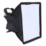 Hộp mềm gấp gọn cho đèn flash di động, không kèm giá đỡ đèn flash, kích thước: 15 x 17 cm (Đen + Trắng), hình chữ nhật 15x17cm