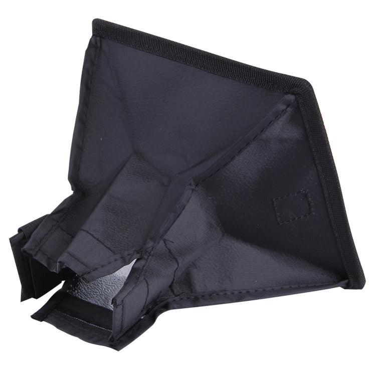 Hộp mềm gấp gọn cho đèn flash di động, không kèm giá đỡ đèn flash, kích thước: 15 x 17 cm (Đen + Trắng), hình chữ nhật 15x17cm