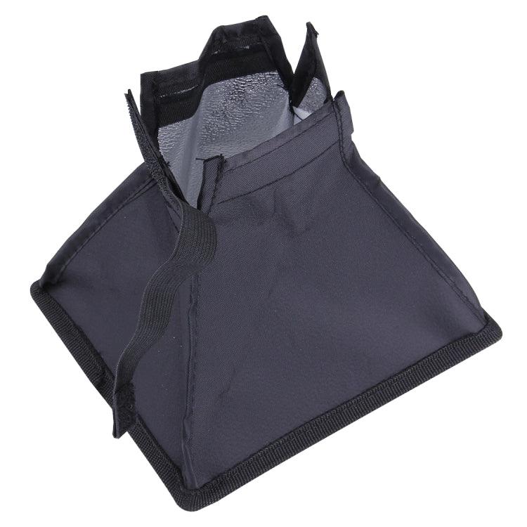 Hộp mềm gấp gọn cho đèn flash di động, không kèm giá đỡ đèn flash, kích thước: 15 x 17 cm (Đen + Trắng), hình chữ nhật 15x17cm