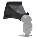 Hộp mềm gấp gọn cho đèn flash di động, không kèm giá đỡ đèn flash, kích thước: 15 x 17 cm (Đen + Trắng), hình chữ nhật 15x17cm