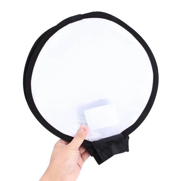 30cm Universal Round Style Flash Folding Soft Box, Without Flash Light Holder(Black + White), 30cm Round Style