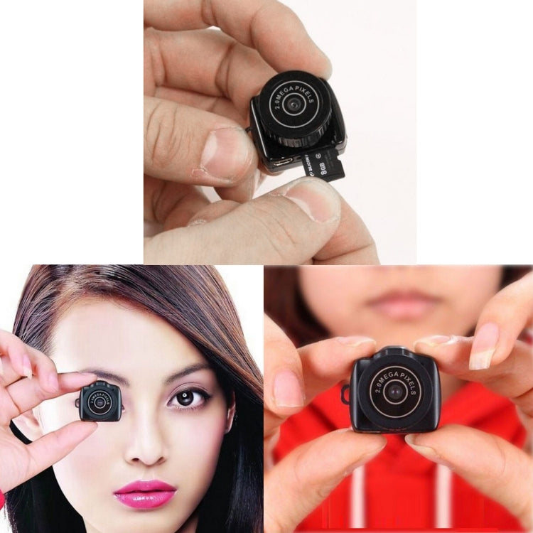 Máy ghi hình kỹ thuật số bỏ túi thể thao ngoài trời Y2000 HD Ultra-Mini DV, hỗ trợ thẻ Micro SD / TF tối đa 32GB (Đen), Y2000