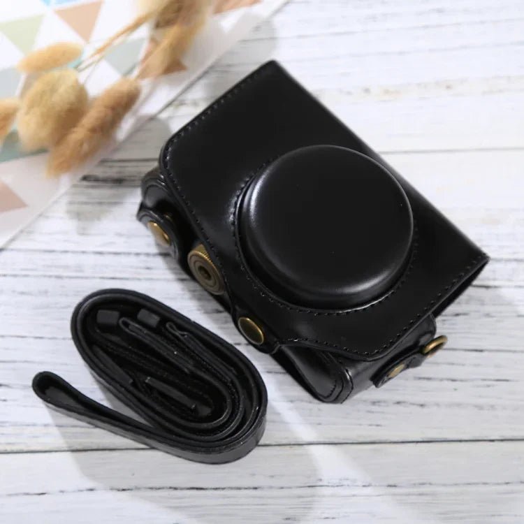 Túi đựng máy ảnh toàn thân bằng da PU có dây đeo cho Canon PowerShot SX730 HS / SX720 HS, dành cho SX730 HS