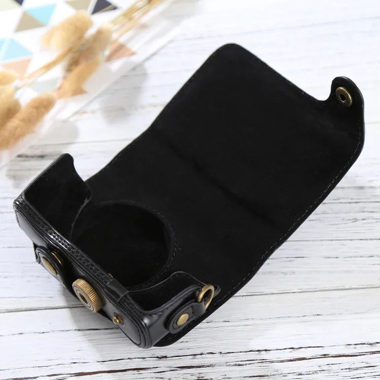 Túi đựng máy ảnh toàn thân bằng da PU có dây đeo cho Canon PowerShot SX730 HS / SX720 HS, dành cho SX730 HS