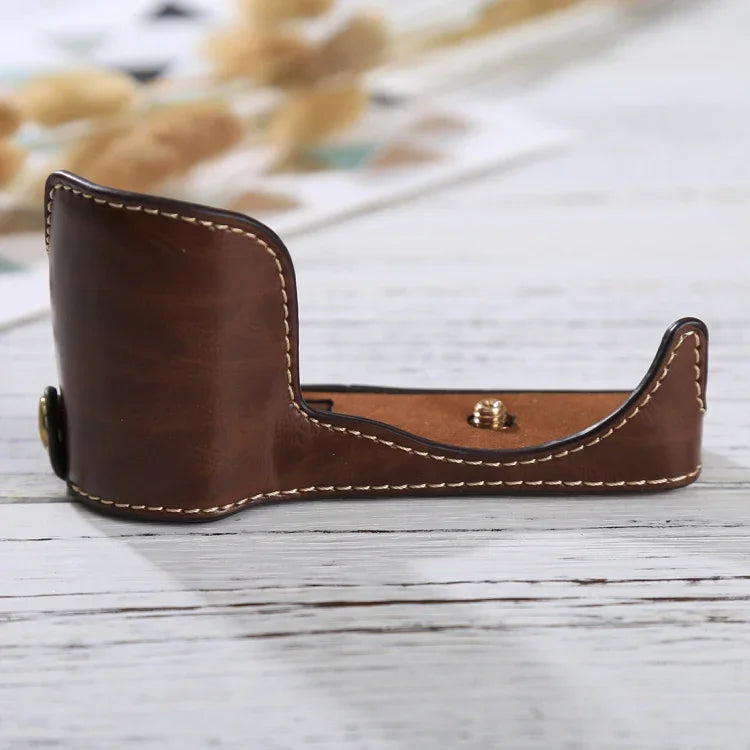 1/4 inch Thread PU Leather Camera Half Case Base for Sony ILCE-5100 / A5100, For Sony A5100