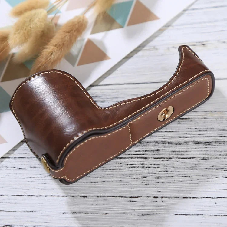 1/4 inch Thread PU Leather Camera Half Case Base for Sony ILCE-5100 / A5100, For Sony A5100