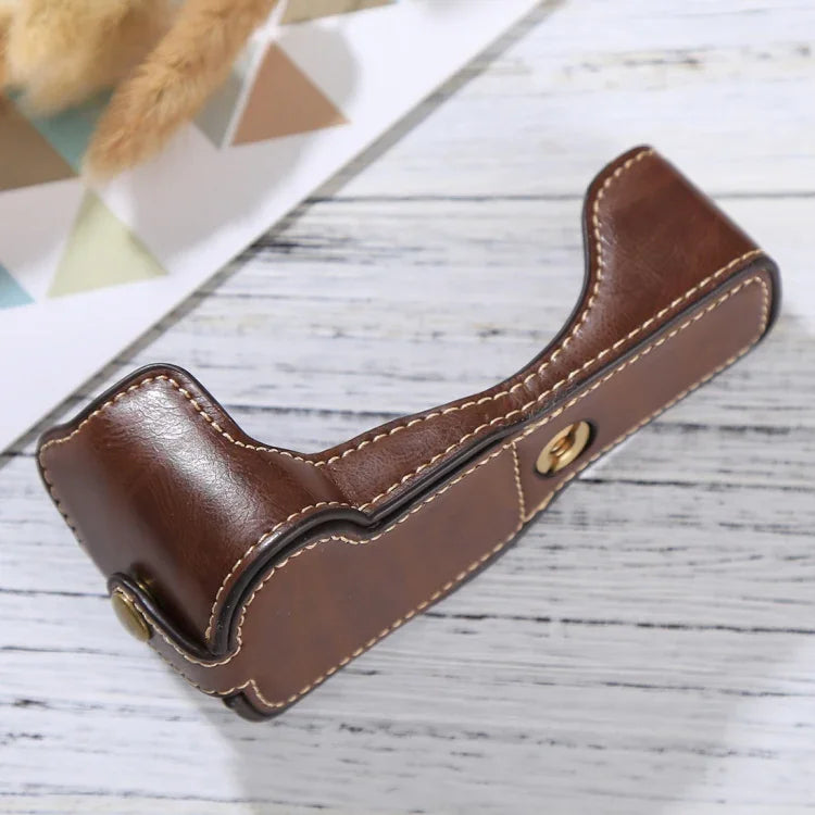 1/4 inch Thread PU Leather Camera Half Case Base for Canon EOS M3, For Canon M3