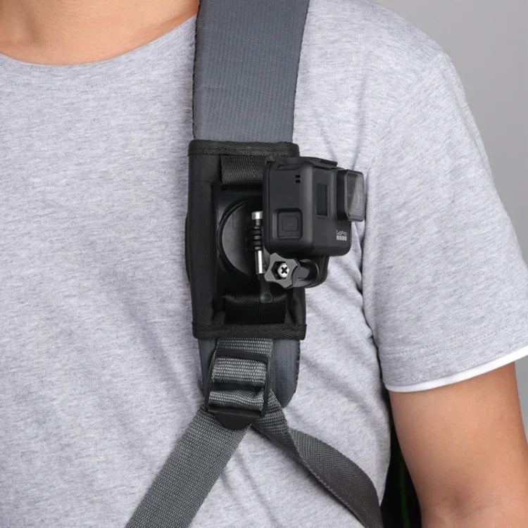 Kẹp gắn ba lô móc và vòng dán Rec-Mounts với vít cho GoPro, Insta360, DJI và các máy quay hành động khác