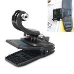 Giá Kẹp Ba Lô Quay 360 Độ Kiểu J RUIGPRO Có Vít Cho GoPro HERO9 Black / HERO8 Black / HERO7 /6 /5, DJI Osmo Action, Xiaoyi và Các Máy Ảnh Hành Động Khác