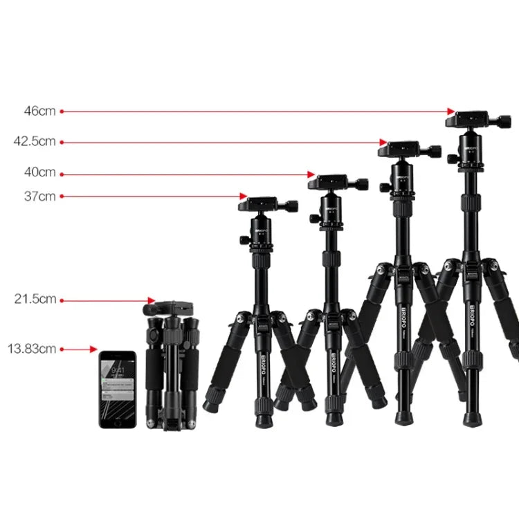 Chân máy TRIOPO T226 bằng hợp kim nhôm điều chỉnh di động với đầu bi D-0 cho máy ảnh SLR, T226