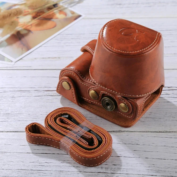 Túi ốp da PU bảo vệ toàn thân máy ảnh kèm dây đeo cho Sony A5100 / A5000 / NEX-3N (ống kính 16-50mm / 40.5mm), Dành cho Sony A5000, Dành cho A5100
