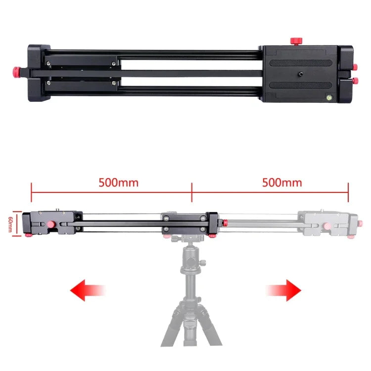 Thanh trượt ray trượt YELANGU YLG0109I 50cm / 100cm (Lắp trên chân máy) cho máy ảnh DSLR / SLR / Máy quay phim, 50cm / 100cm