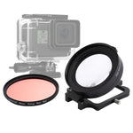 Ống Kính Macro 16X 58mm JSR + Bộ Lọc Ống Kính Lặn Màu Đỏ Kèm Nắp Ống Kính + Vòng Chuyển Bộ Lọc Ống Kính + Dây + Khăn Lau Cho GoPro HERO6 /5, Dùng cho HERO6 /5