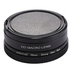 Ống Kính Macro 16X 58mm JSR + Bộ Lọc Ống Kính Lặn Màu Đỏ Kèm Nắp Ống Kính + Vòng Chuyển Bộ Lọc Ống Kính + Dây + Khăn Lau Cho GoPro HERO6 /5, Dùng cho HERO6 /5