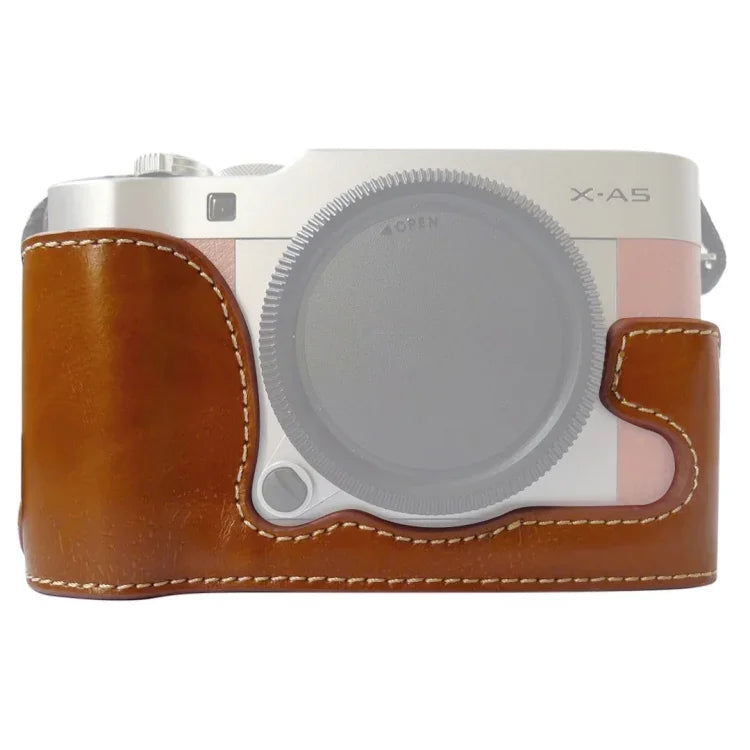 Đế ốp nửa máy ảnh bằng da PU ren 1/4 inch cho FUJIFILM X-A5 / X-A20, Dành cho FUJIFILM XA5
