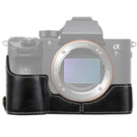 Đế ốp nửa máy ảnh bằng da PU ren 1/4 inch cho Sony ILCE-A9 / A9 / A7RIII, Dành cho Sony A9