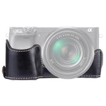 Đế ốp nửa máy ảnh bằng da PU ren 1/4 inch cho Sony A6400 / ILCE-A6400, Dành cho Sony A6400
