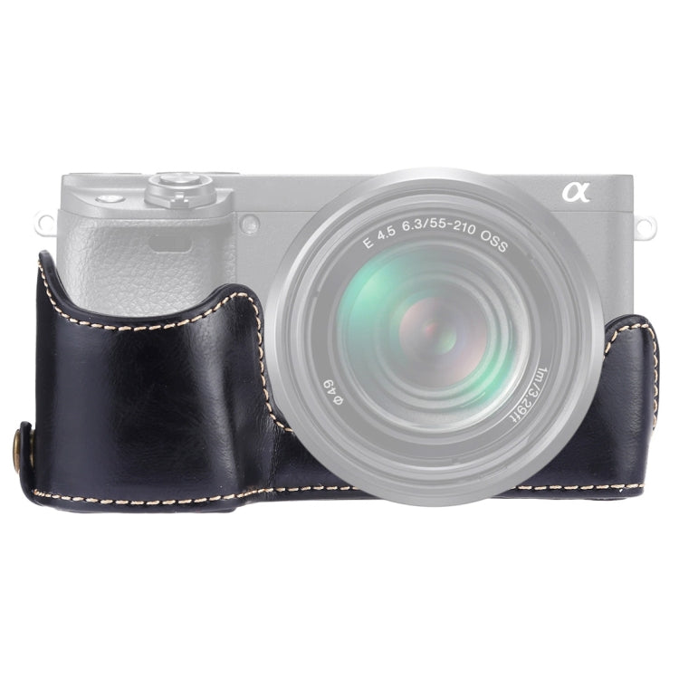 Đế ốp nửa máy ảnh bằng da PU ren 1/4 inch cho Sony A6400 / ILCE-A6400, Dành cho Sony A6400