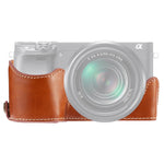 Đế ốp nửa máy ảnh bằng da PU ren 1/4 inch cho Sony A6400 / ILCE-A6400, Dành cho Sony A6400