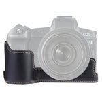 Đế ốp nửa máy ảnh bằng da PU ren 1/4 inch cho Canon EOS R, Dành cho Canon R