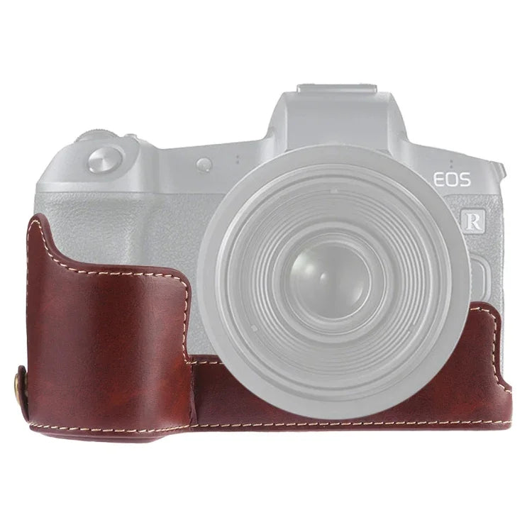Đế ốp nửa máy ảnh bằng da PU ren 1/4 inch cho Canon EOS R, Dành cho Canon R