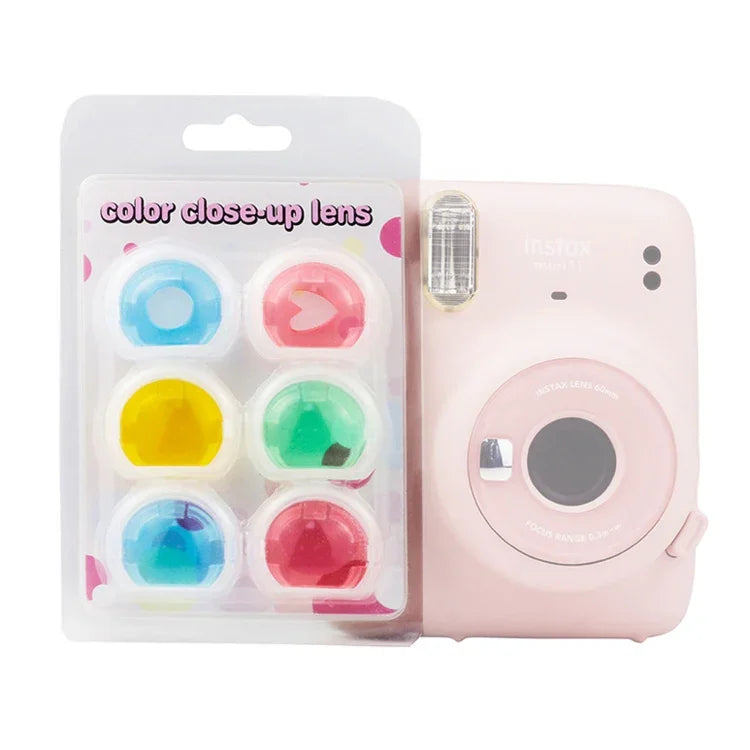 6 PCS / Set Jelly Six Colors Camera Filter for Fujifilm Instax mini 11, 6-in-1 For FUJIFILM instax mini 11