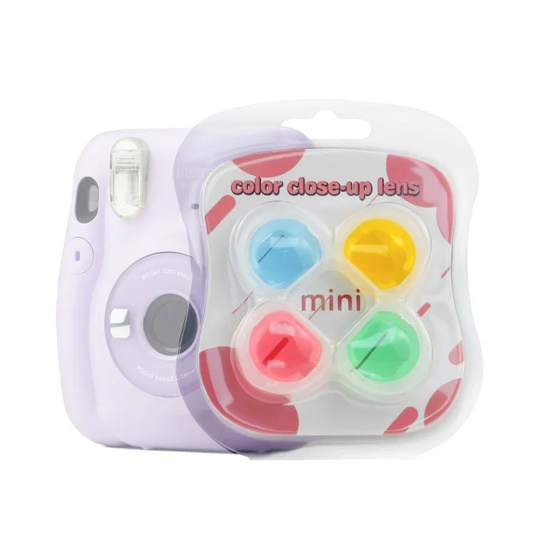 Bộ 4 miếng lọc màu Jelly cho máy ảnh Fujifilm Instax mini 11, 4 trong 1 dành cho FUJIFILM instax mini 11