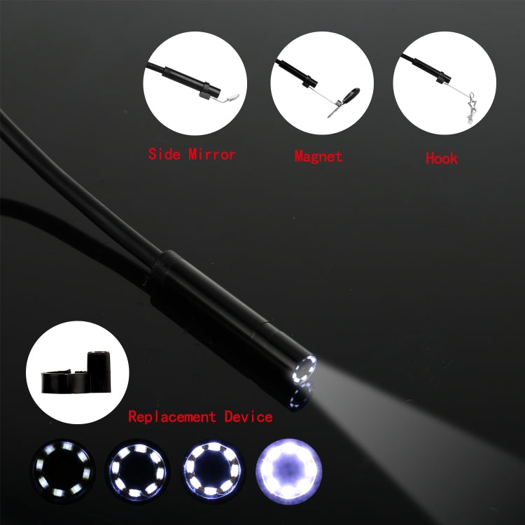 P20 Màn hình 4.3 inch hiển thị Nội soi kiểm tra HD1080P với 8 đèn LED, Chiều dài: 2m, Đường kính ống kính: 8mm, Dây cứng, Chiều dài: 2m, Dây cứng