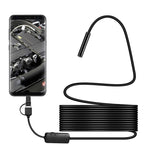 Camera nội soi kỹ thuật số chống nước 3 trong 1 đầu xoắn ốc 8mm Y101, chiều dài cáp cứng 10m