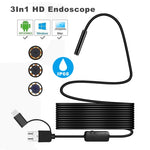 Camera nội soi kỹ thuật số chống nước 3 trong 1 đầu xoắn ốc 8mm Y101, chiều dài cáp cứng 10m