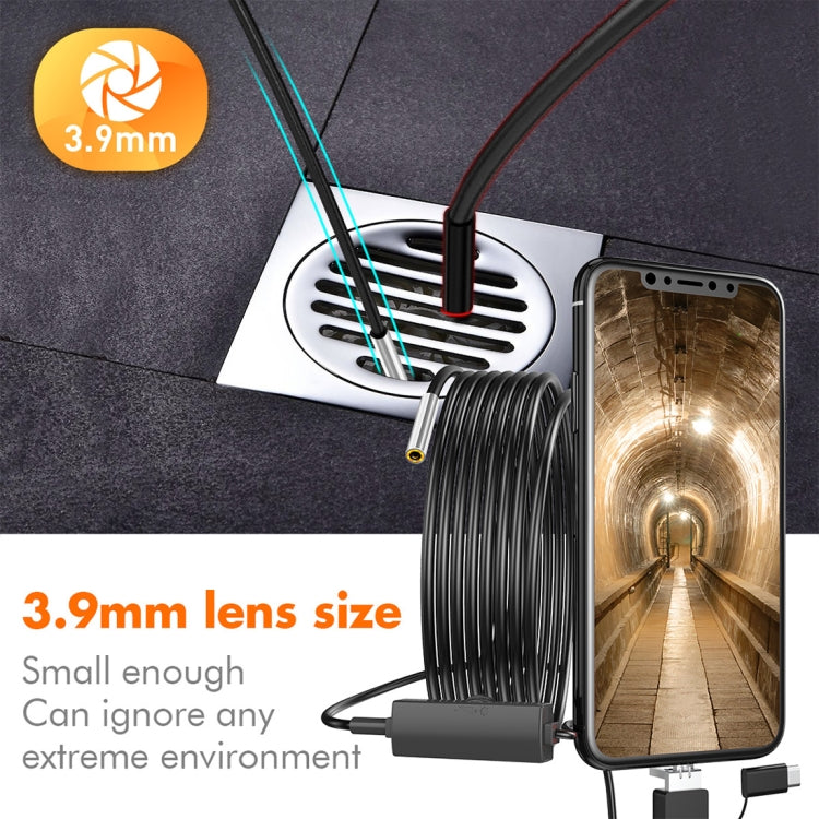 inskam107 Camera nội soi kỹ thuật số công nghiệp HD 3 trong 1 chống nước 3.9mm, Dây cáp mềm dài 5m