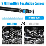 F220 Camera nội soi kiểm tra WIFI HD 5.0MP 5.5mm với 6 đèn LED, Chiều dài: 5m, Chiều dài: 5m