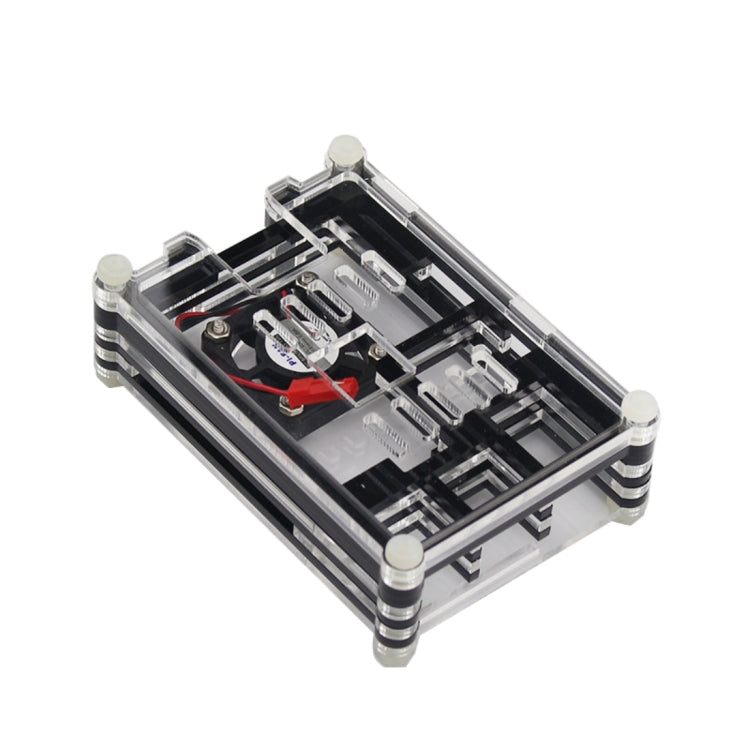 Vỏ hộp acrylic 9 lớp kèm quạt làm mát cho Raspberry Pi 3