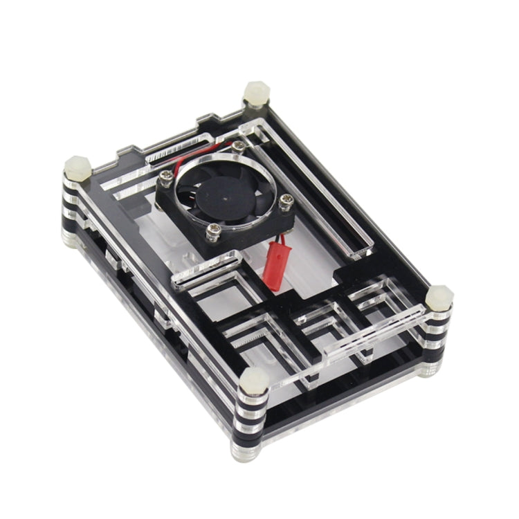 Vỏ hộp acrylic 9 lớp kèm quạt làm mát cho Raspberry Pi 3