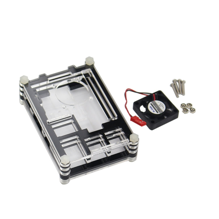 Vỏ hộp acrylic 9 lớp kèm quạt làm mát cho Raspberry Pi 3