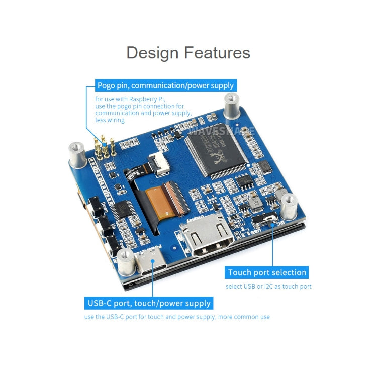 Màn hình LCD IPS HDMI 2.8 inch 480x640 Waveshare (H) màn hình phủ laminate hoàn toàn